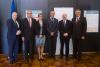 Amb. R. Safta (Rumunsko / Romania), Prof. Johan Buitendag, Amb. Blanka Fajkusová, Amb. A. Iľaščík (Slovensko / Slovakia), Amb. R. van de Geer (EU), Amb. B. Nikolić (Srbsko / Serbia)