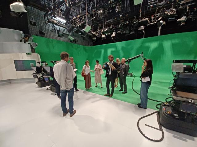 En el estudio de TV3 en Barcelona. 