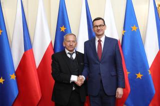Przewodniczący Senatu RCz Jaroslav Kubera i Premier RP Mateusz Morawiecki 