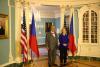 Ministr Karel Schwarzenberg a ministryně zahraničí USA Hillary Clintonová