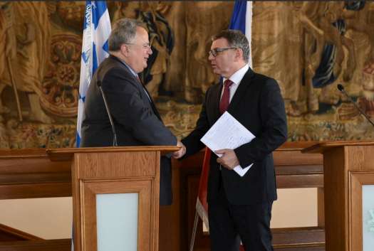 Minister Kotzias with his counterpart, Minister Lubomír Zaorálek