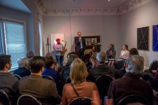 Ambassador P. Hrnčíř - opening speech, Petr Cancura with saxofon 