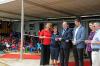 Czech Ambassador Mr Michal Král and Director of KWO Ms Marlizet Dempers together with partners of the project cutting a ribbon