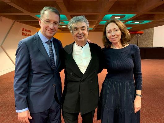 Ambassador Chatardová with her husband and conductor Semyon Bytchkov