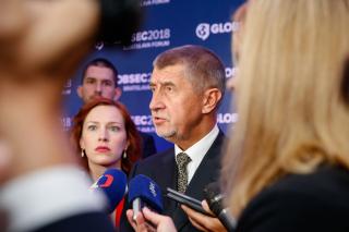 Premiér Andrej Babiš a ministr Martin Stropnický vystoupili v Bratislavě na konferenci GLOBSEC