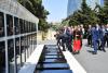 Martyrs' Lane (Şəhidlər Xiyabanı) in Baku - laying flowers at the memorials of civilians murder by the Soviet security apparatus in 1990