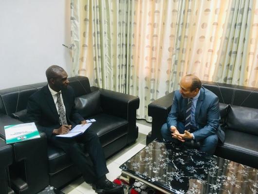 Director of the European Departement Oluremi Oliyide and Ambassador Marek Skolil