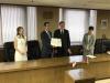 Moment převzetí konzulského patentu; zleva pí Suzanka Hanibalová, p. Kazumasa Kuzumura, p. Martin Tomčo a pí Monika Dobiášová
