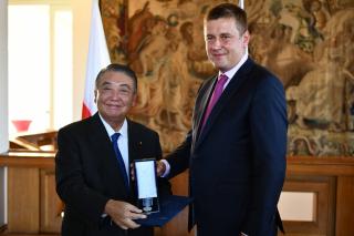 Ministr Petříček jednal s předsedou Dolní komory japonského Parlamentu Tadamori Oshimou