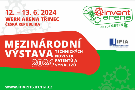 Pozvánka na mezinárodní výstavu technických inovací, patentů a vynálezů INVENT ARENA 2024