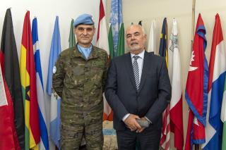 Velvyslanec Jiří Doležel se setkal s novým velitelem jednotek UNIFIL genmjr. Aroldem Lázarem