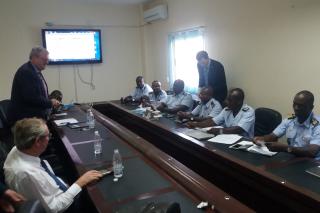 presentation at Air Force base in Bouake