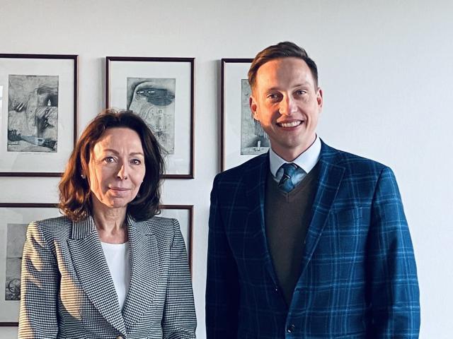 Ambassador Chatardová and Deputy Ambassador Dvořák