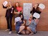 22 Oslavy - Foto koutek, zleva Tereza, Annička, Martina, Pavla, Emma