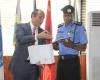 Jednání velvyslance Marka Skolila s Generálním inspektorem M. A. Adamu/ Meeting of the Ambassador Marek Skolil and the Nigerian Inspector General of Police/ Réunion de l'Ambassadeur Marek Skolil et de l'Inspecteur Général de la Police du Nigéria