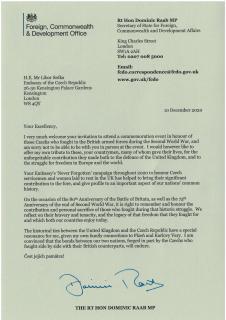 Letter of Secretary of State D. Raab