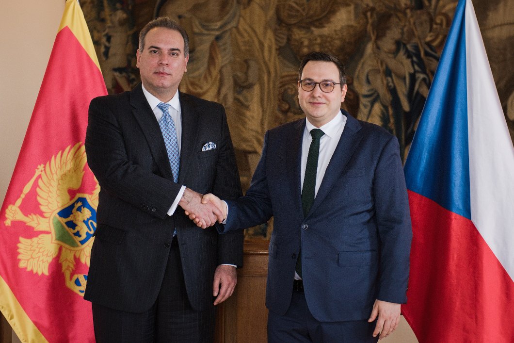 Ministr zahraničních věcí Jan Lipavský jednal s ministrem zahraničních věcí Černé Hory Filipem Ivanovićem
