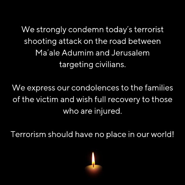 Condemnation of Terrorist Attack