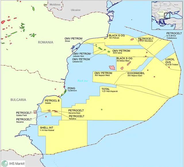 Potenciální bulharská ložiska zemního plynu v Černém moři