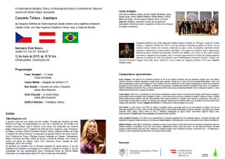 Material informativo do Concerto Tcheco - Austríaco 