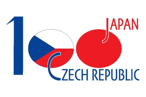 Logo 100. výročí navázání diplomatických vztahů s Japonskem