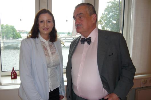 Ministr Karel Schwarzenberg a ministryně pro EU a demokracii Birgitta Ohlssonová