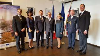 Ambassador L. Sečka with his wife and diplomats from the Czech Embassy