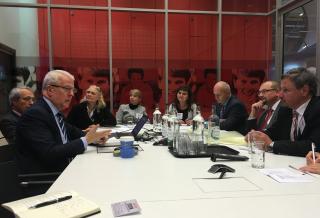 Delegation of the Chamber of Deputies at the BBC, here with the Director of the Editorial section David Jordan