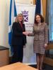 Ambassador with Presiding Officer of the Scottish Parliament Alison Johnstone.