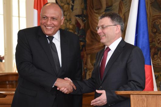 Ministr Zaorálek s ministrem zahraničí Egypta Sámehem Šukrím