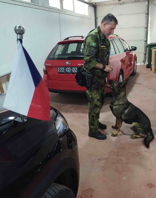 červencové cvičení psů VP na ZÚ Priština