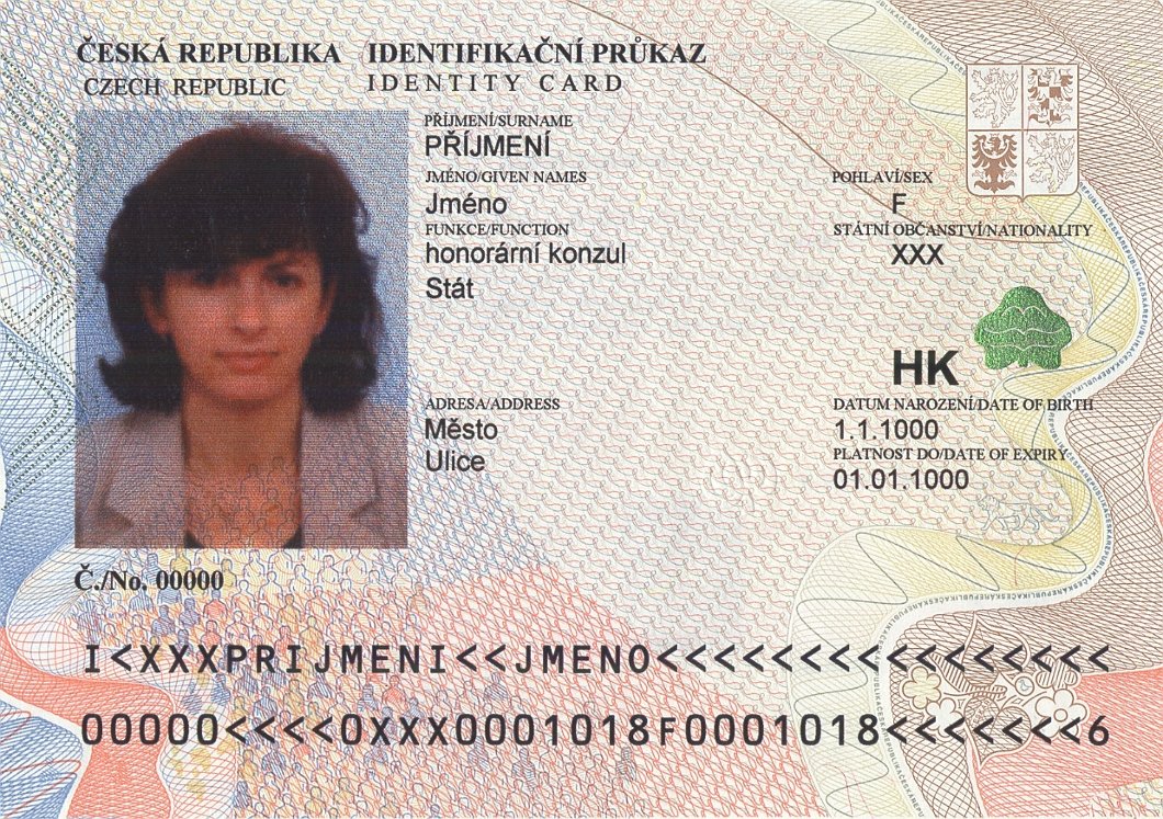 Identifikační průkaz s označením HK