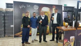 Beer degustation in the Birzeit brewery. 