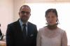 Nouakchott: Ředitel Attijari Bank Mauritánie Otman Boudhami s velvyslankyní Michaelou Froňkovou