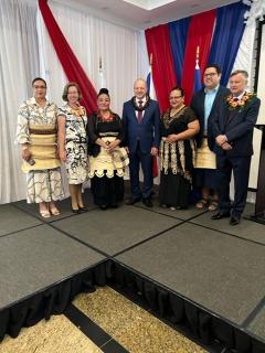 Delegation of the Czech Republic together with honorary consuls of EU member states in Tonga.