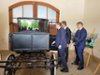 Ministři zahraničních věcí Jan Lipavský a Juraj Blanár a velvyslanec ČR na Slovensku Rudolf Jindrák v Topoľčiankách.