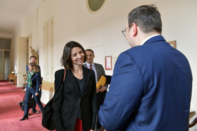Ministr Lipavský se státní tajemnicí Francie