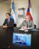 Videokonference velvyslance Lubomíra Hladíka s vedením MZV Argentiny