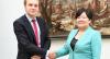 Special Representative and Co-ordinator for Combating Trafficking in Human Beings, Ambassador Madina Jarbussynova, meets with Jakub Kulhánek, Vice-Minister for Security and Multilateral Issues in the Czech Foreign Ministry, Prague, 27 November 2015 (OSCE)