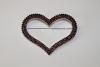 Bohemian garnet brooch, handmade in the shape of a heart and gifted by Granát Turnov Cooperative