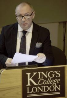 Czech Ambassador Libor Sečka during his speech at King's College London