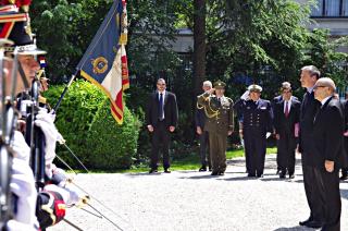 Ceremonie na Ministerstvu obrany Francouzské republiky. 