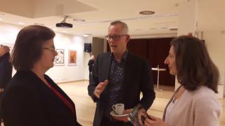 Ambassador J. Reinisova, director of IFF Rotterdam B. Beyer, H. Schenk from the Czech Centre at the exhibition of Czech film posters