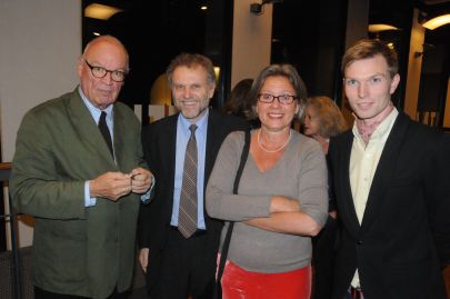 From the left: Journalist Niels Barfoed, Czech Ambassador Zdeněk Lyčka, writer Martina Schepelern and director Christoffer Emil Bruun. Photo: Hasse Ferrold