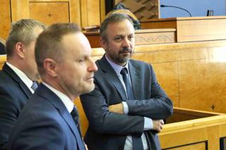 Head of the Czech delegation Mr. Ženíšek during the debate in the Riigikogu