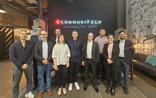 Delegace firem na návštěvě inkubátoru Communitech