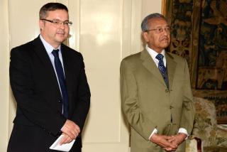  Deputy Minister of Foreign Affairs, Mr. Martin Tlapa and Dr. Mahathir at the MFA of the Czech Republic in Prague 