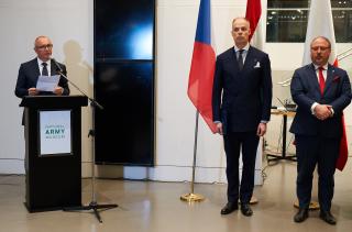 Ambassador Sečka giving his speech 
