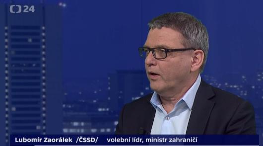 Ministr Zaorálek hostem v pořadu Události, komentáře na ČT24