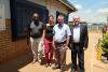 From left - M. Ngobeni (principal), A. Sykova (Embassy), P. Garlick (Rotary Club), M. Kral (Ambassador)
